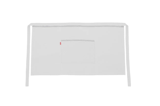 TABLIER COURT BLANC