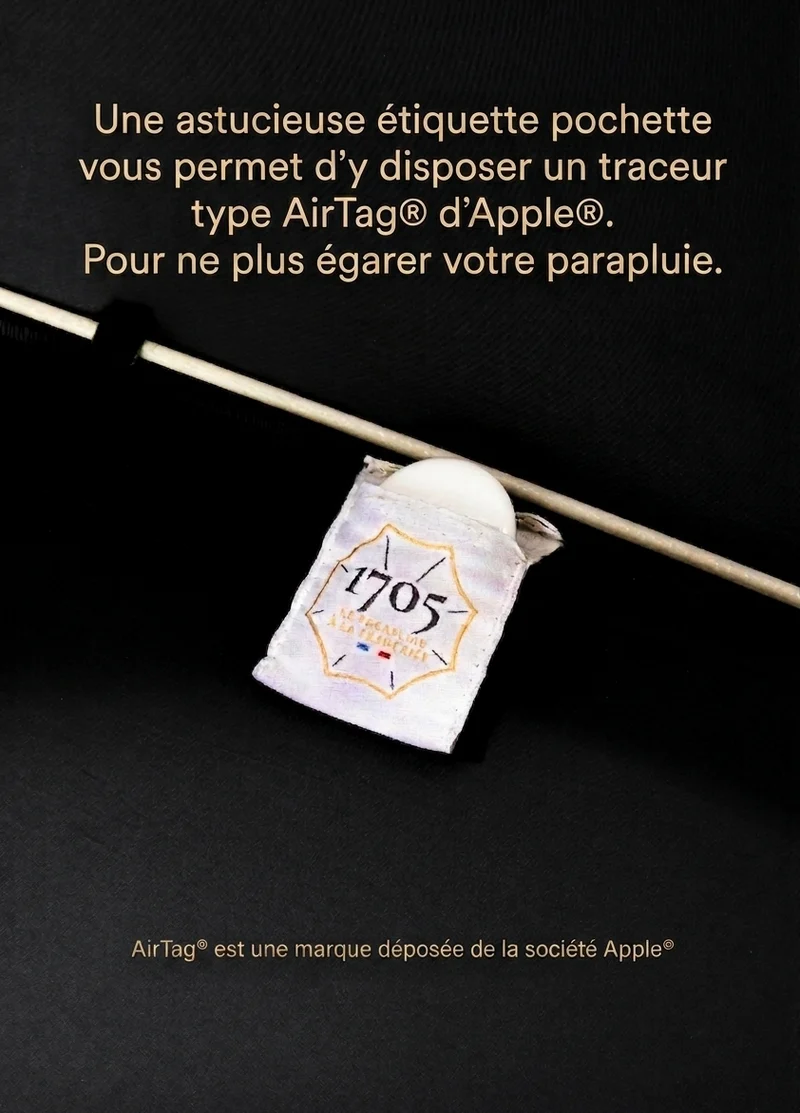 Parapluie Monté - Excellence 1705 - Noir Intemporel