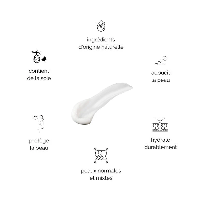 Crème de jour à base de soie