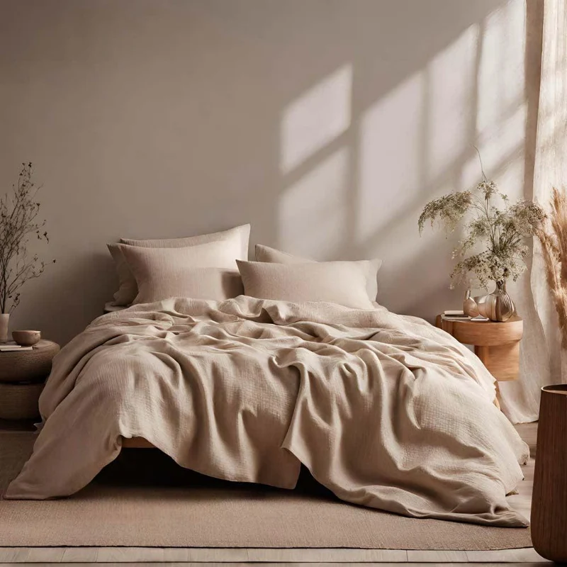 Parure de lit en gaze de coton