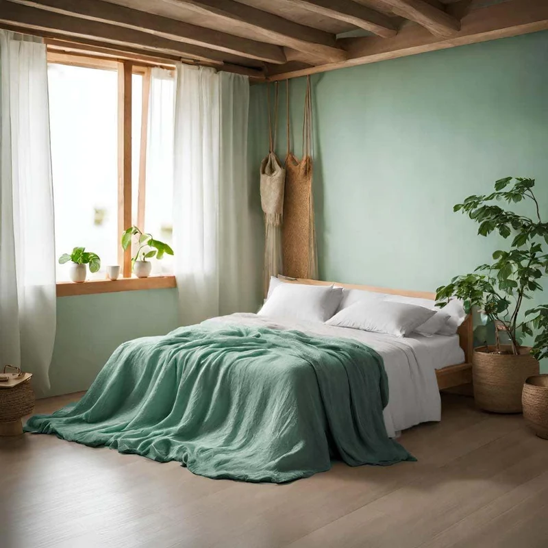 Jeté de lit en gaze de coton