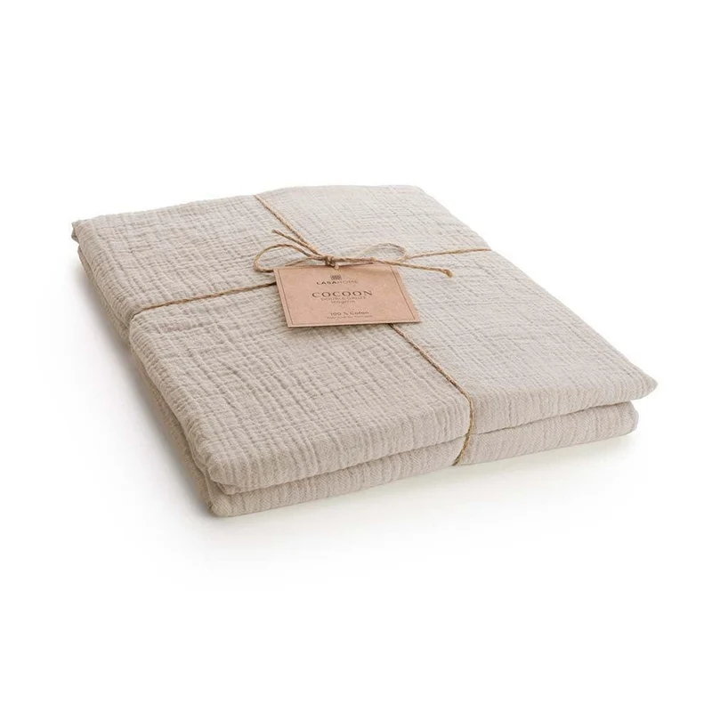 Drap plat en gaze de coton