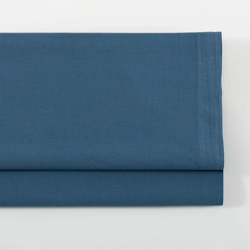 Drap plat coton lavé