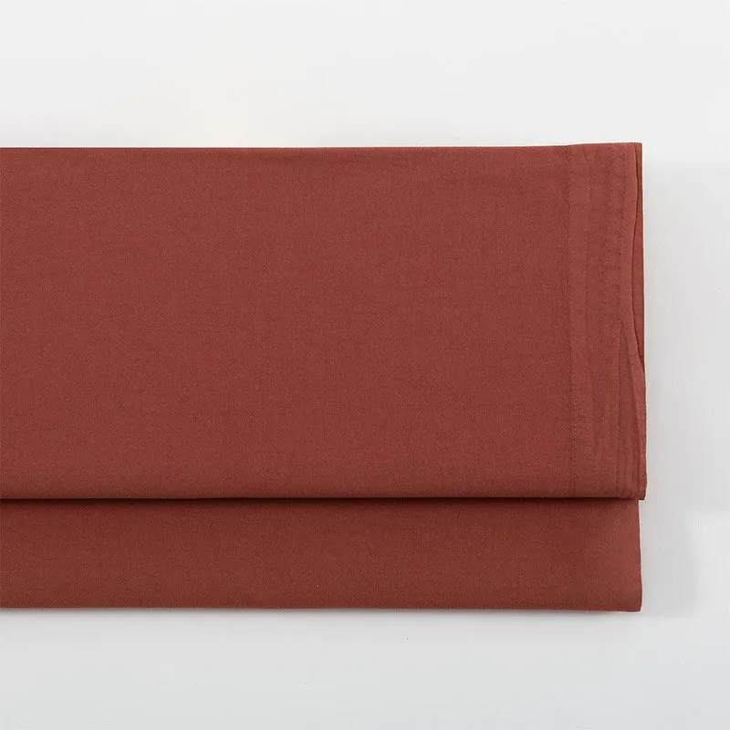 Drap plat coton lavé