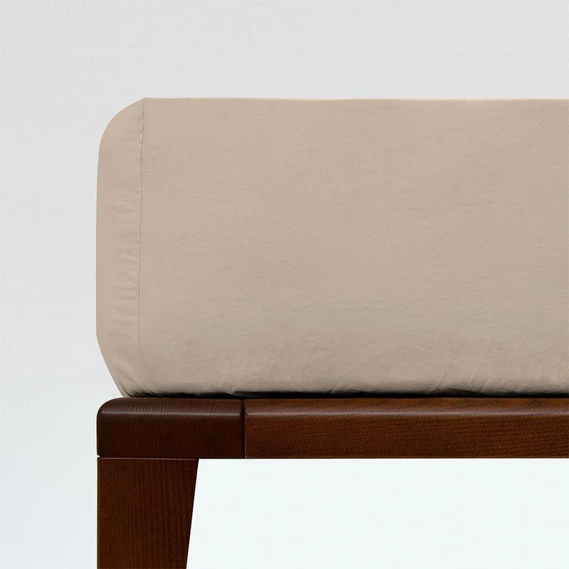 Drap housse coton lavé