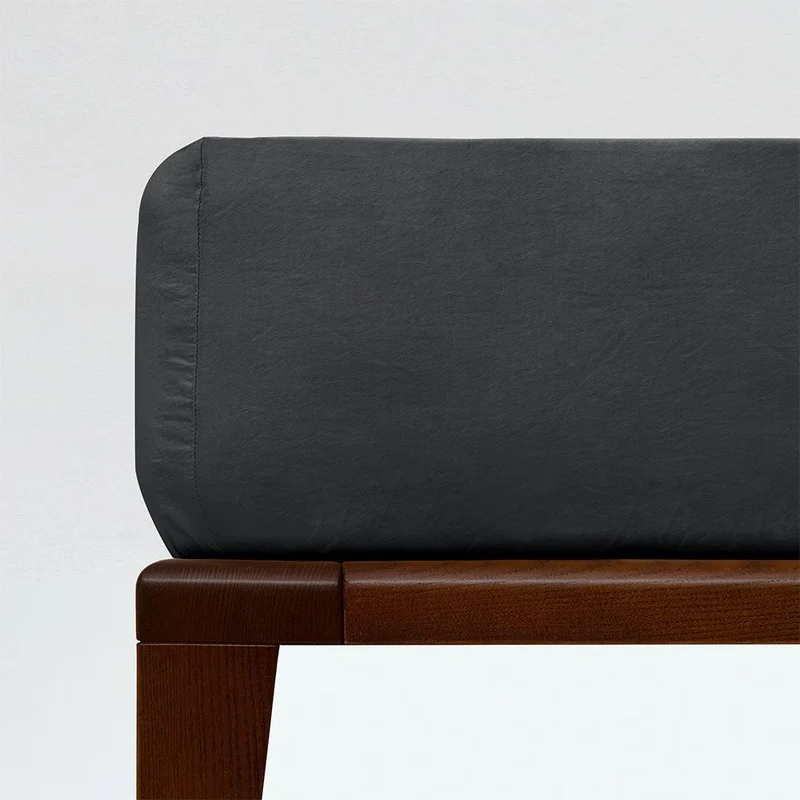 Drap housse coton lavé