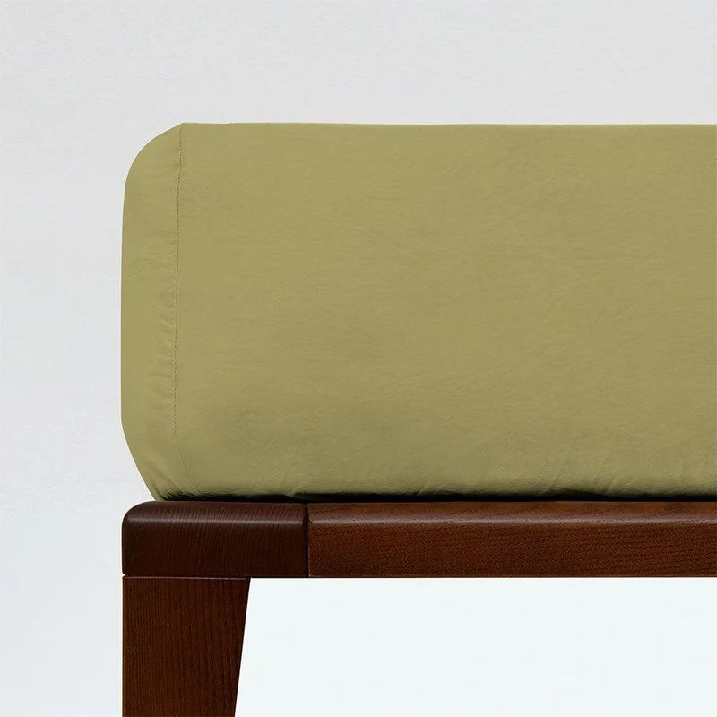 Drap housse coton lavé