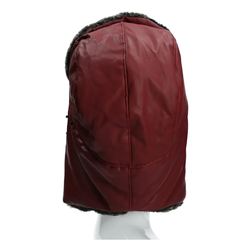 Bonnet chapka fourré rouge