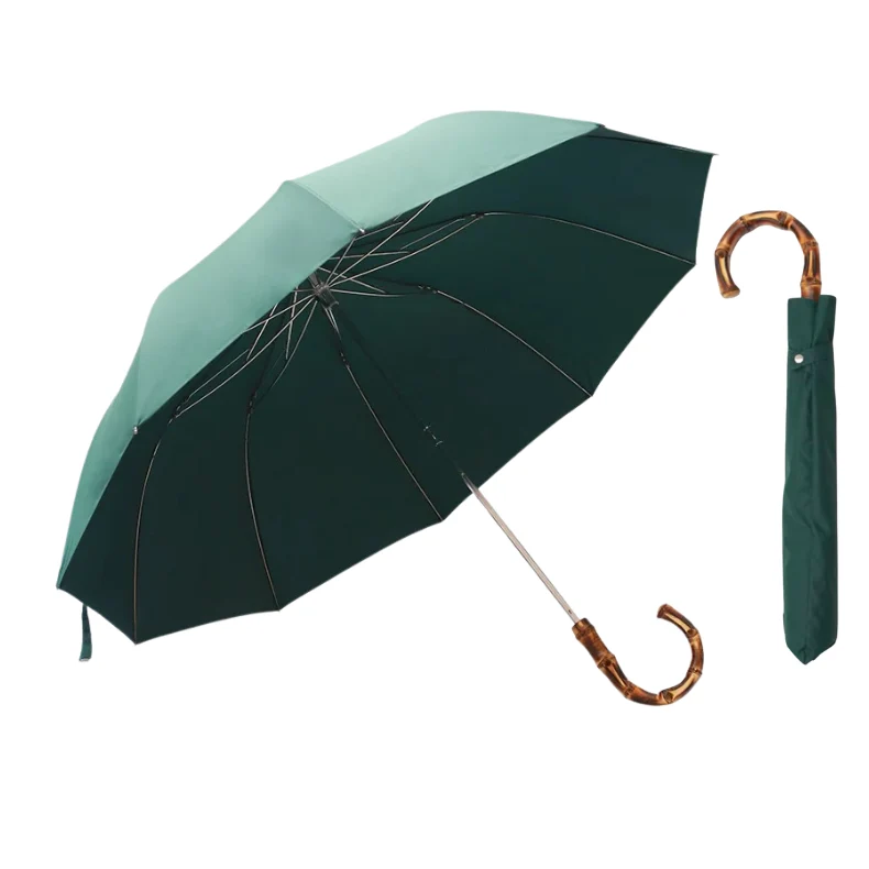 Bamboustyle - Parapluie poignée bambou, large protection.