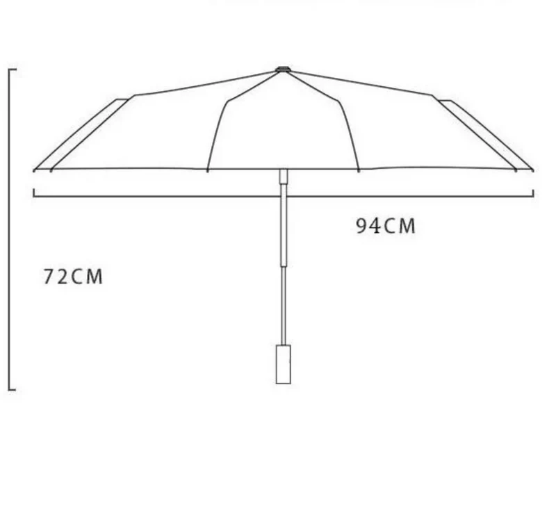 Vitra - Parapluie transparent, long manche, semi auto, leger.