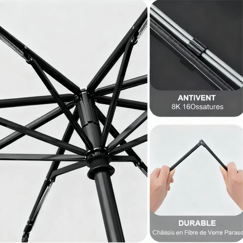 Imperium24 - Parapluie pliant, compact, automatique.