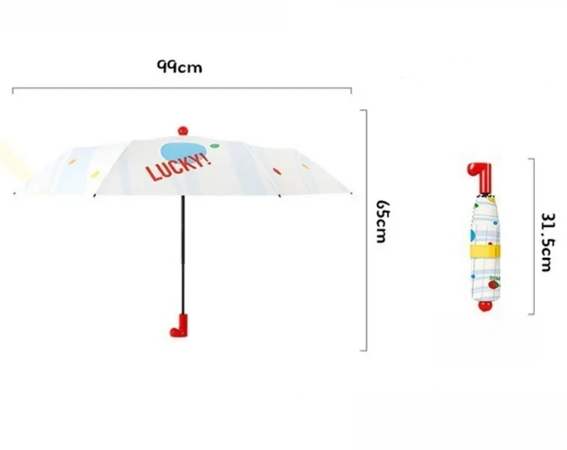 BootyRain - Parapluie enfant pliant compact.