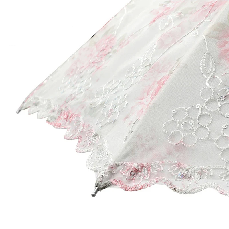 LaceElegance - Parapluie femme, pliant, dentelle, protection UV.
