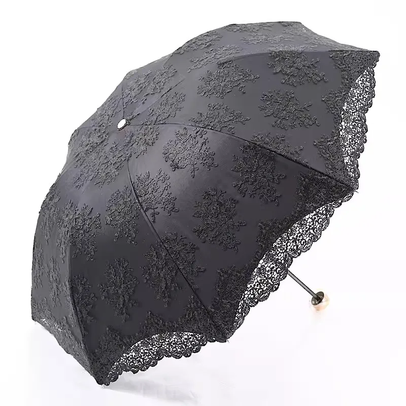 Dentella - Parapluie femme, pliant, dentelle.