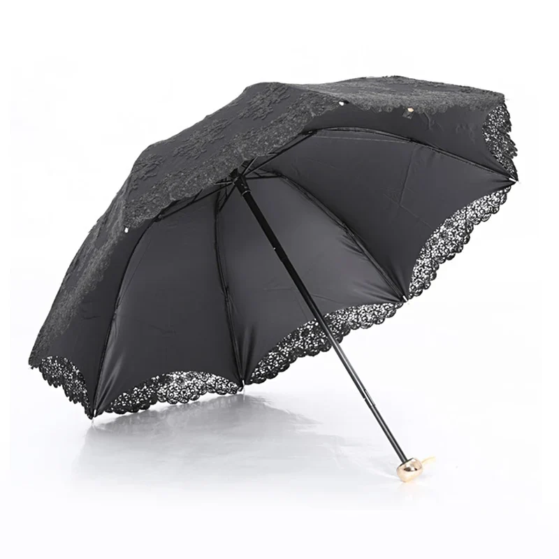 Dentella - Parapluie femme, pliant, dentelle.