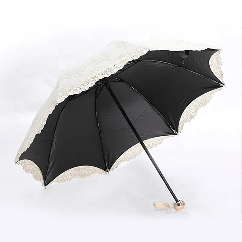 Dentella - Parapluie femme, pliant, dentelle.