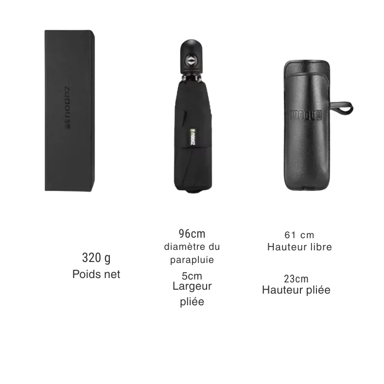 PocketLux - Parapluie pliant, compact, luxe , automatique.