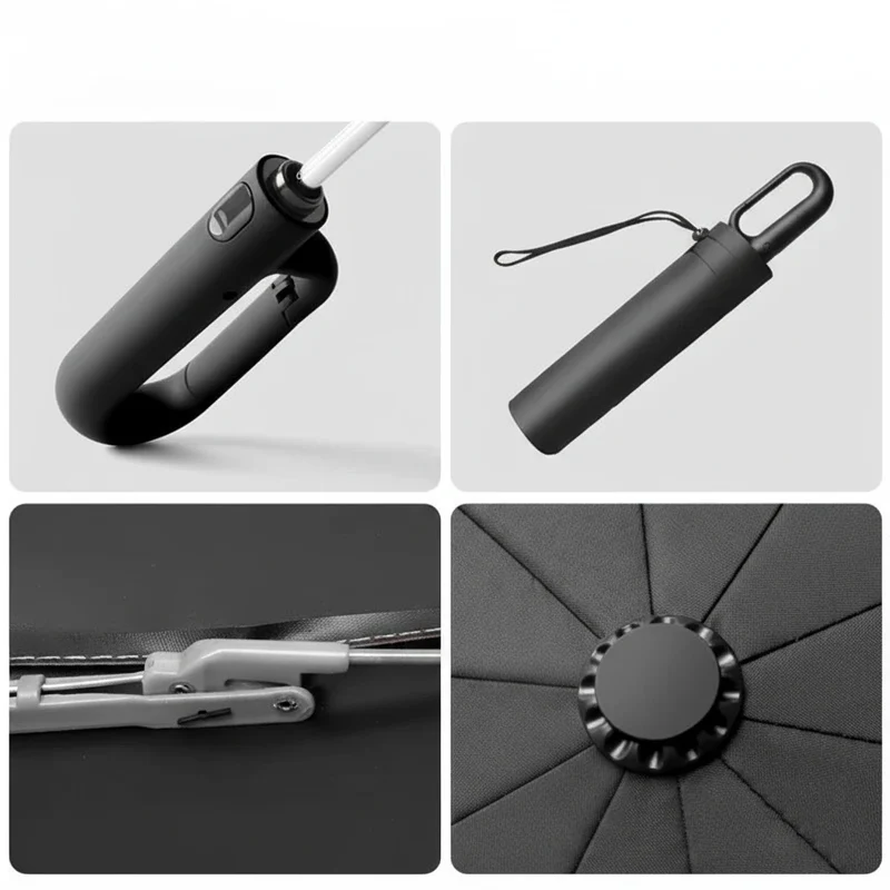 StormGuard 125 - Parapluie pliant, large couverture, automatique.