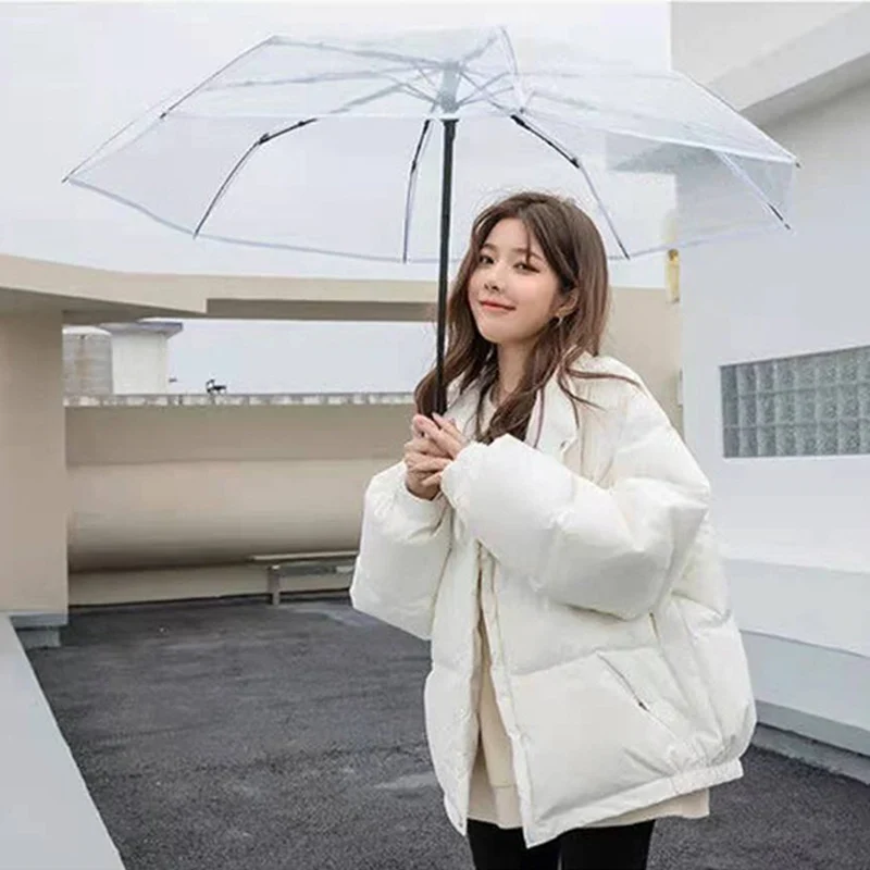 ClairCity - Parapluie transparent, pliant et compact, automatique.
