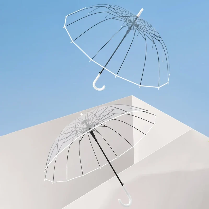 Transluvia - Parapluie transparent, long manche, large protection.