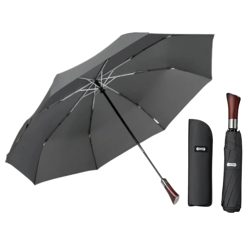 Parachase3262 - Parapluie anglais, pliant compact, large protection, automatique.