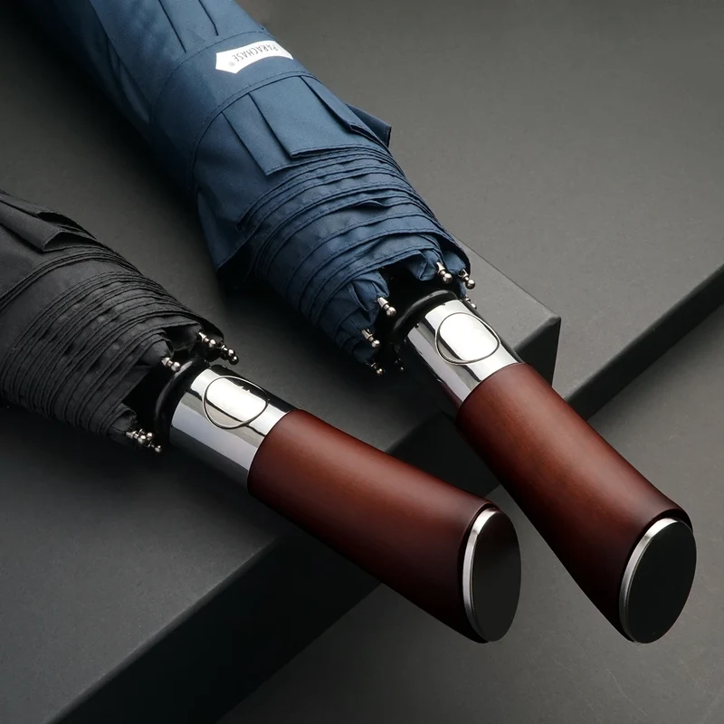 Parachase3262 - Parapluie anglais, pliant compact, large protection, automatique.