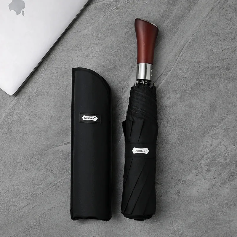 Parachase3262 - Parapluie anglais, pliant compact, large protection, automatique.