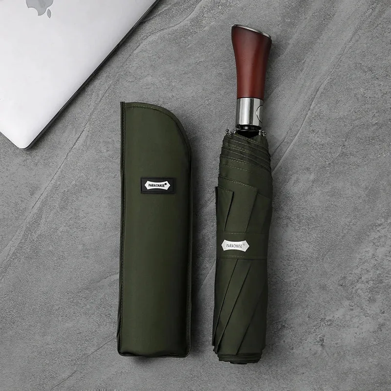 Parachase3262 - Parapluie anglais, pliant compact, large protection, automatique.