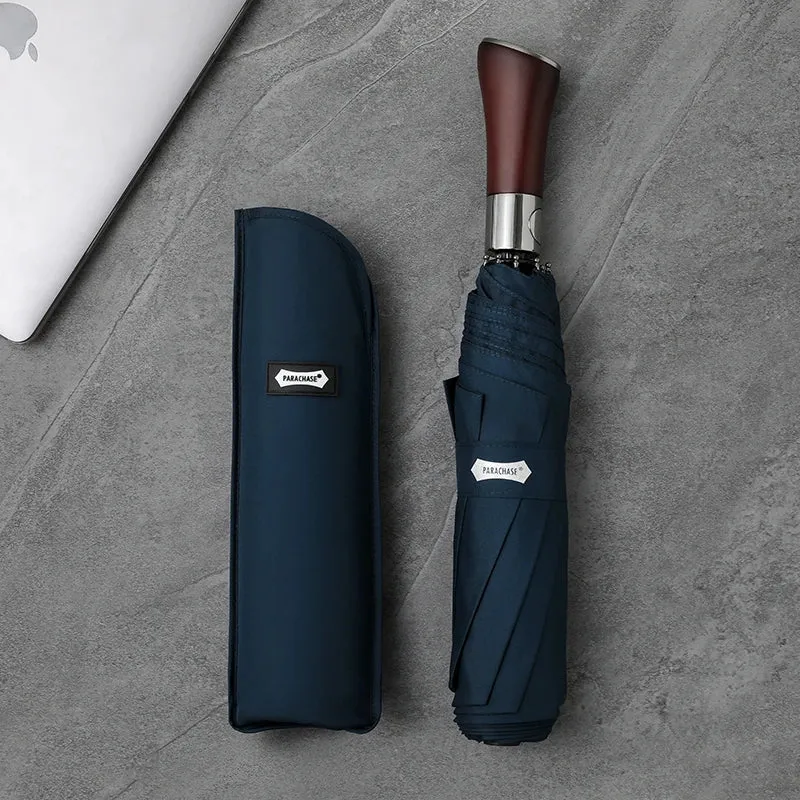 Parachase3262 - Parapluie anglais, pliant compact, large protection, automatique.