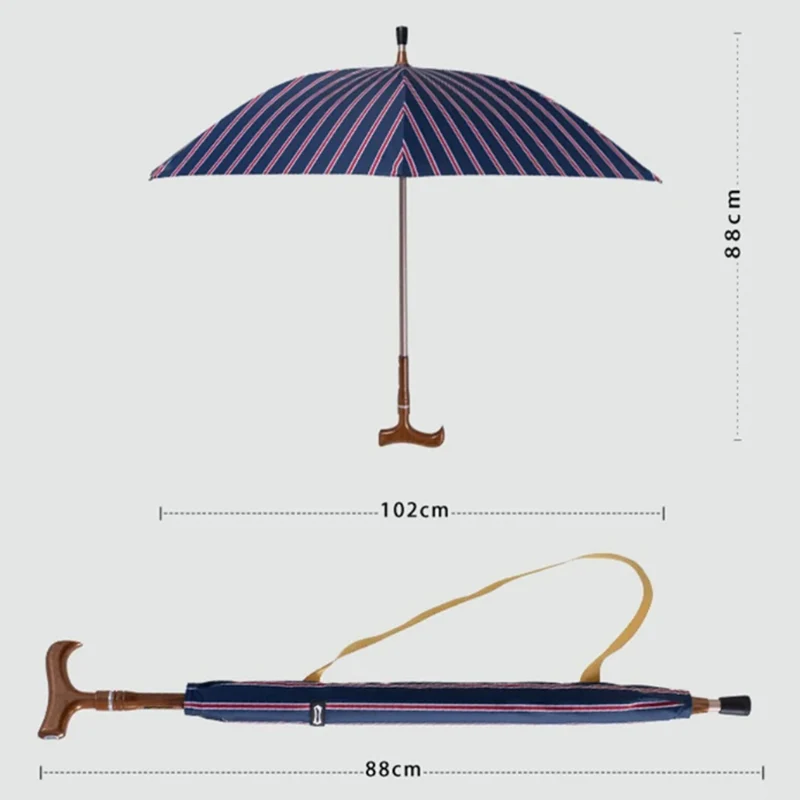 Parachase 7171 -Parapluie anglais, canne, led intégrée, multifonctions.