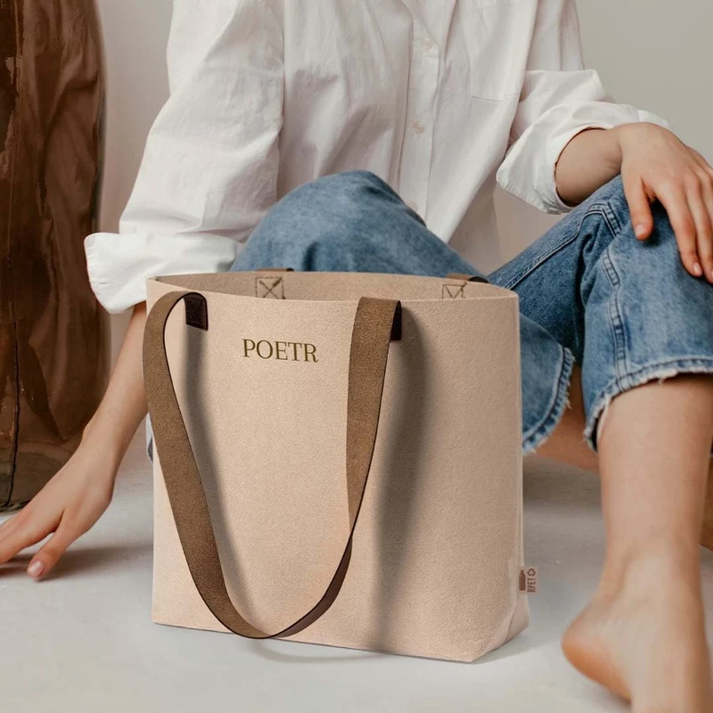 Sac en feutrine rpet et similicuir jusqu'à 6kg de poids KOMPUL