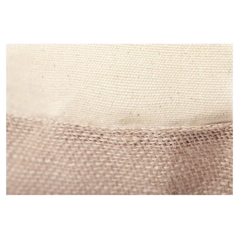 Sac en jute et coton taille 48 x 35 + 15 cm, avec finition cousue et longues poignées renforcées de 90 cm de long en coton BITALEX