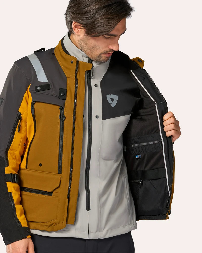 Jacket Defender 4 GTX | Black-Ocher Yellow