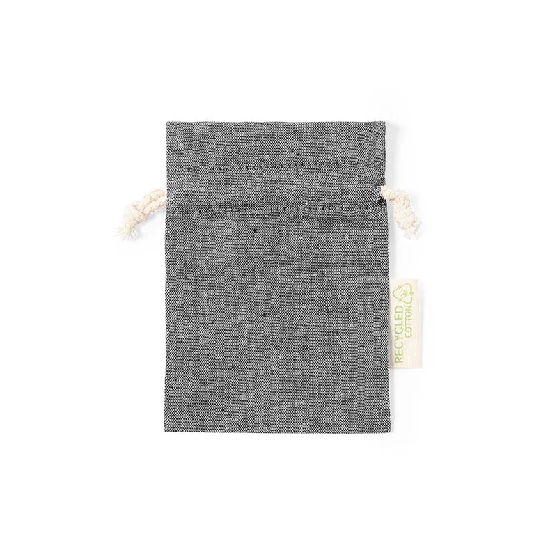 Sac 10x14 cm avec fermeture à cordon et fabriqué en 100% coton recyclé120g/m2 DRATINIX