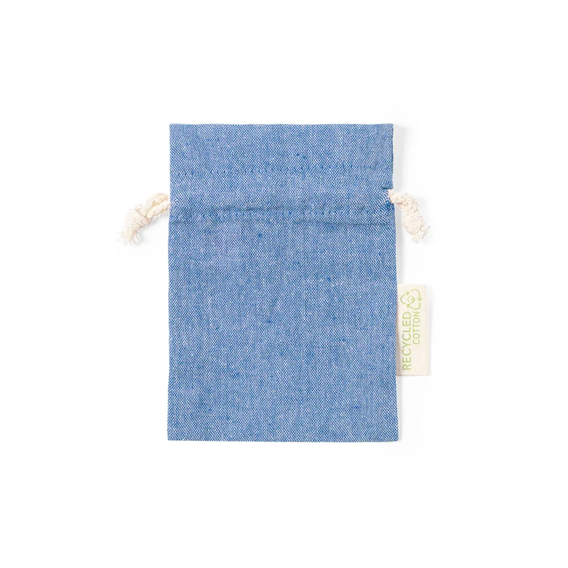 Sac 10x14 cm avec fermeture à cordon et fabriqué en 100% coton recyclé120g/m2 DRATINIX