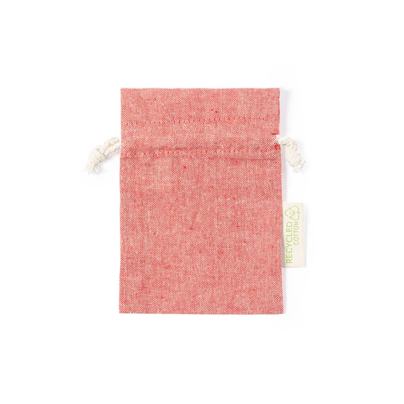 Sac 10x14 cm avec fermeture à cordon et fabriqué en 100% coton recyclé120g/m2 DRATINIX