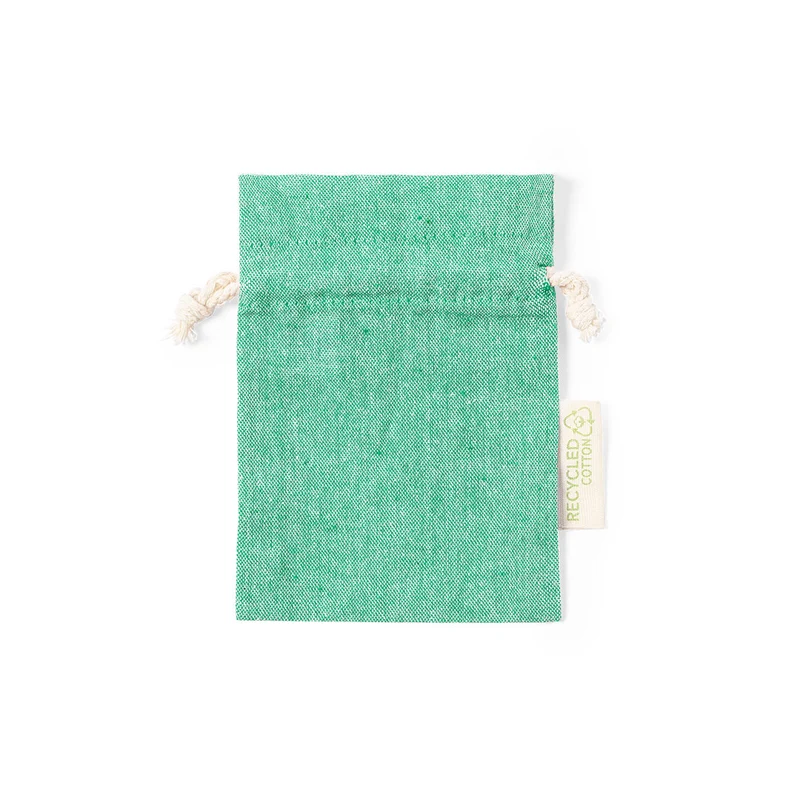 Sac 10x14 cm avec fermeture à cordon et fabriqué en 100% coton recyclé120g/m2 DRATINIX
