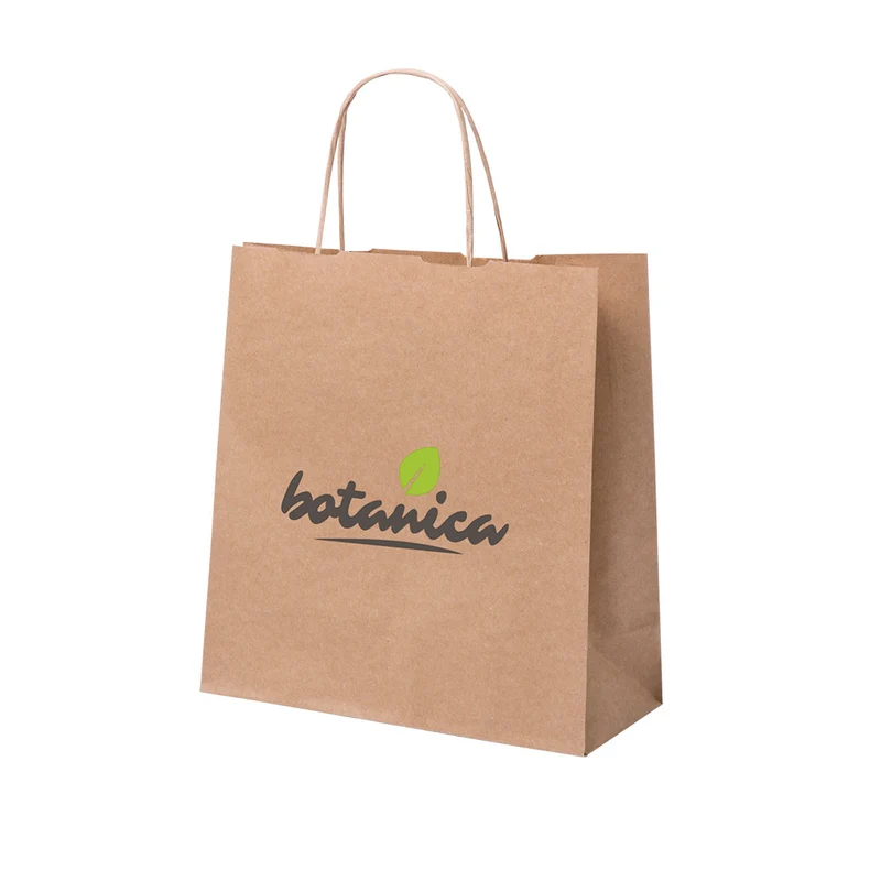 Sac en papier 100 g/m2 avec soufflet et poignées courtes renforcées CENTION