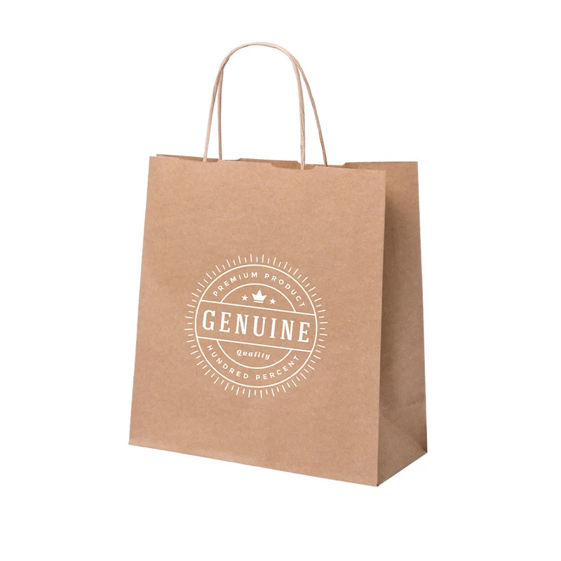 Sac en papier 100 g/m2 avec soufflet et poignées courtes renforcées CENTION