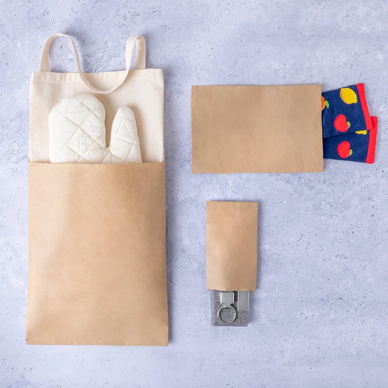 Sac de présentation en papier kraft recyclé 9 x 14.5 TEIKER