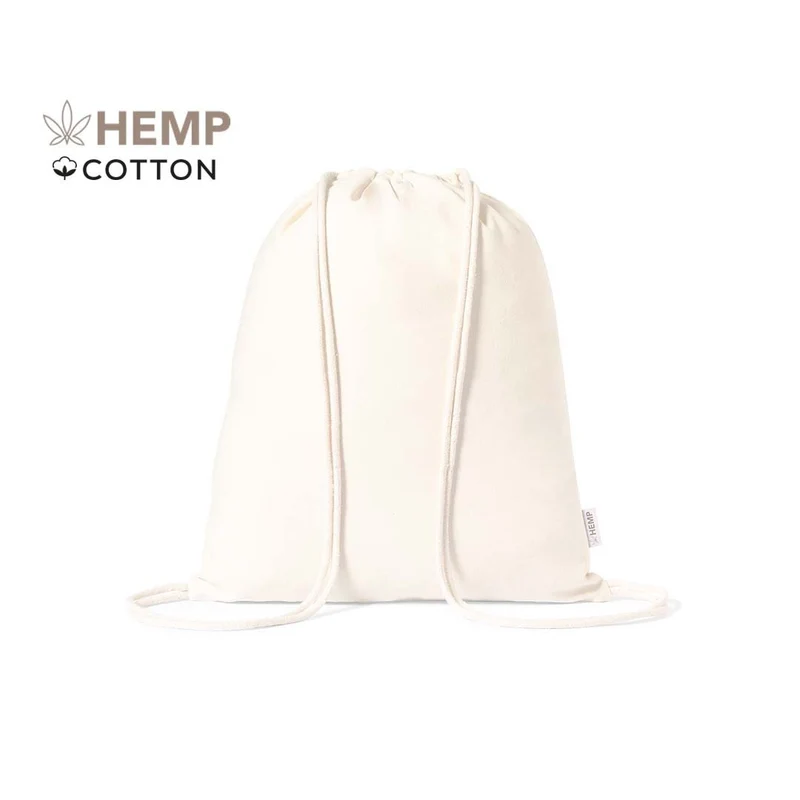 Sac à dos à cordons en tissu de chanvre et coton à haut grammage (300g/m2) FELMAN
