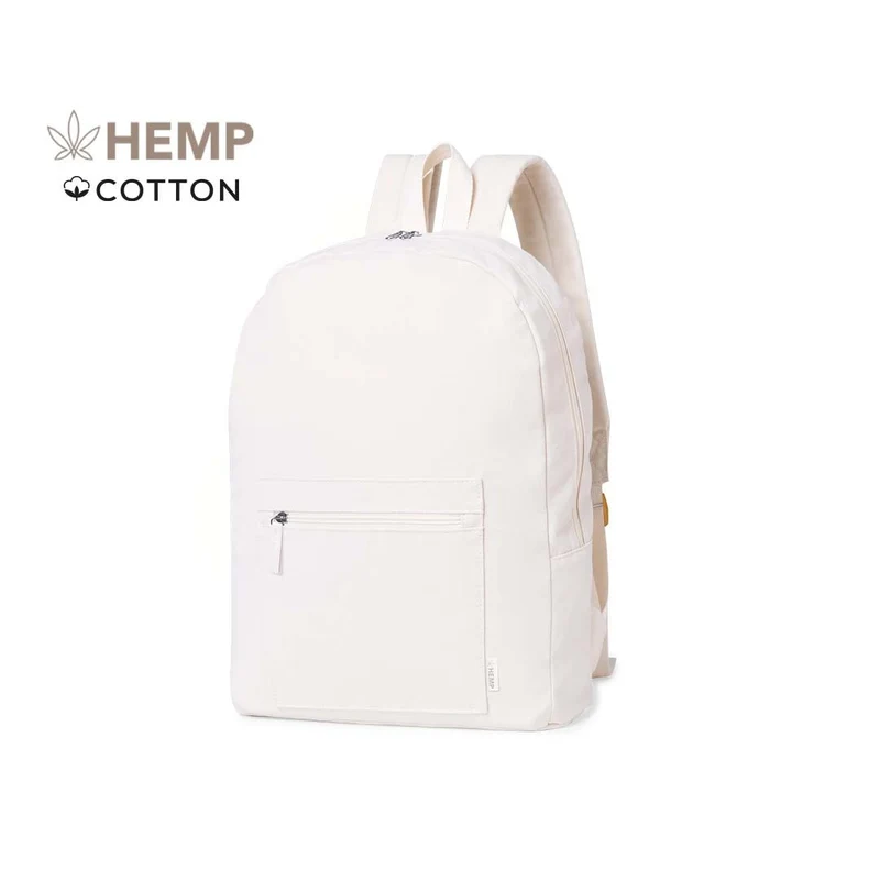 Sac à dos en tissu de chanvre et coton avec dos et bretelles rembourrées PAROAK