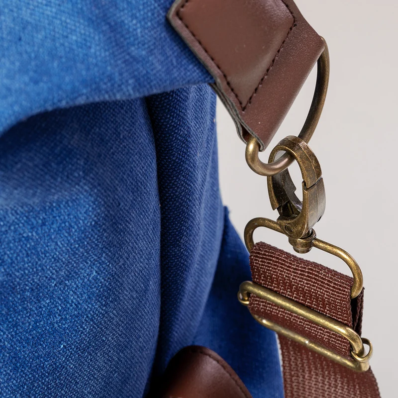 Sac en toile résistante 480mg/m2 avec bandoulière en similicuir STARIUX