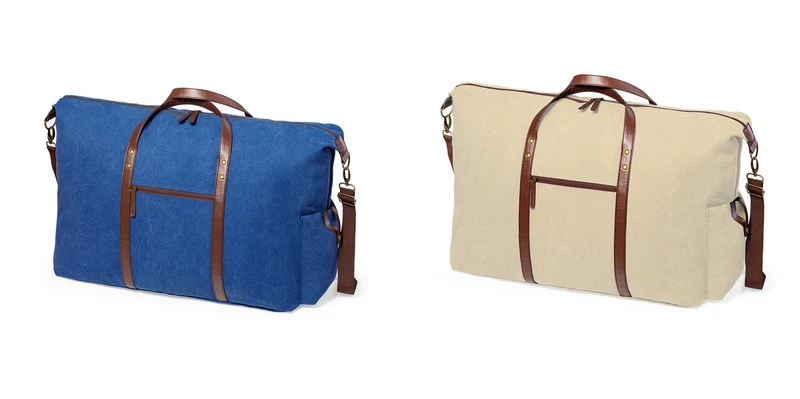 Sac en toile résistante 480mg/m2 avec bandoulière en similicuir STARIUX