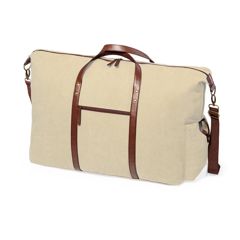 Sac en toile résistante 480mg/m2 avec bandoulière en similicuir STARIUX