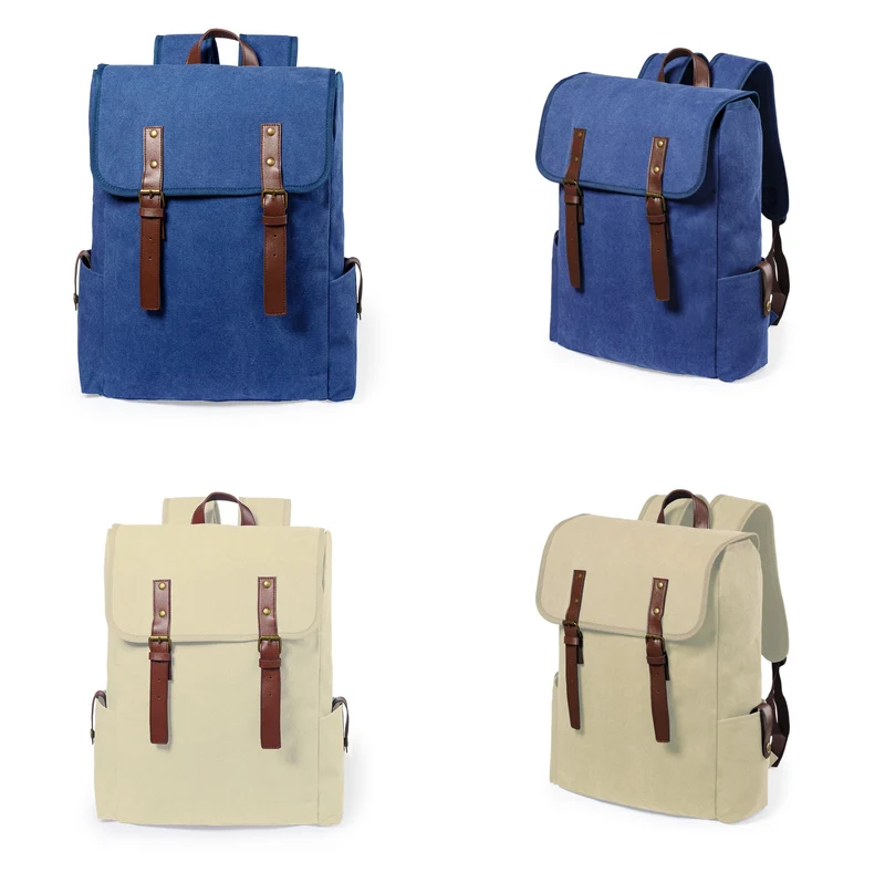 Sac à dos en toile 480g par m2 avec sangle de fixation et poignée de transport en similicuir SNORLAX