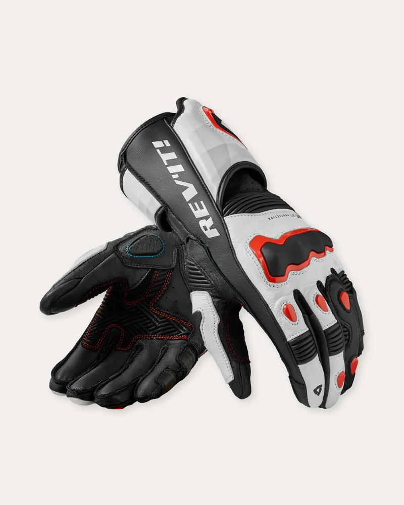 Gloves Quantum 3 | White-Neon Red