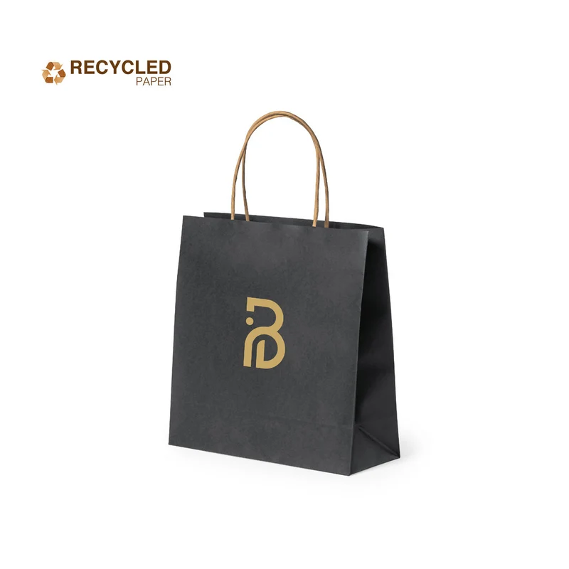 Sac papier recyclé 100g/m2 anses courtes renforcées FORTIS