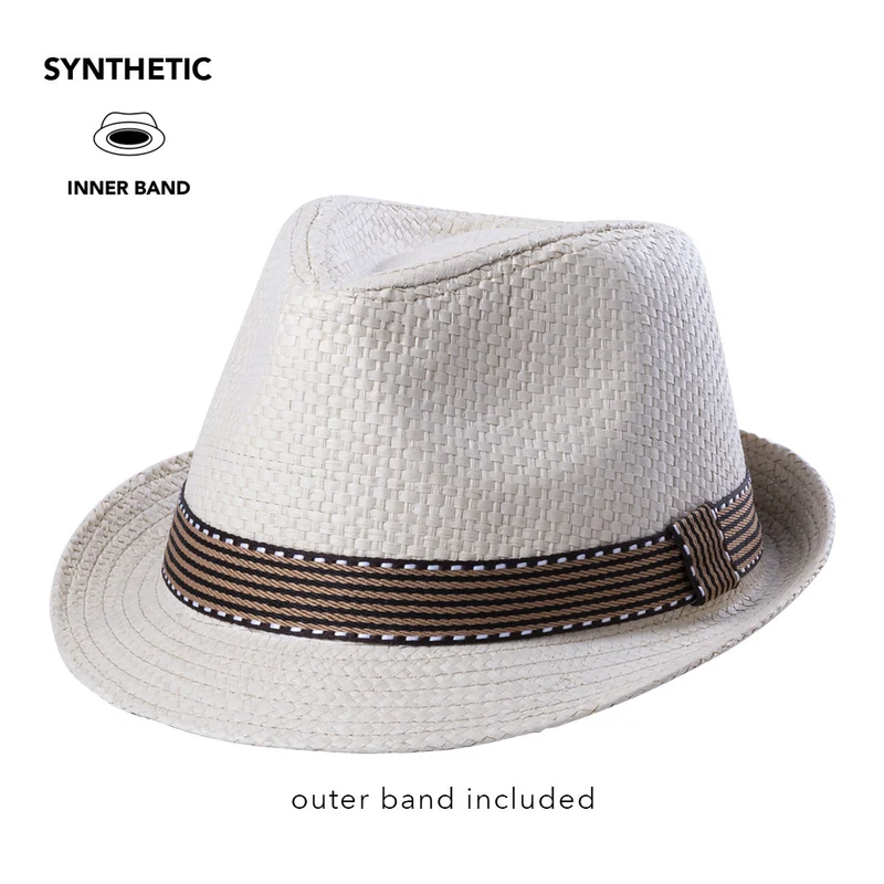 Chapeau en fibre synthétique avec un ruban extérieur élégant cousu KAOBEX
