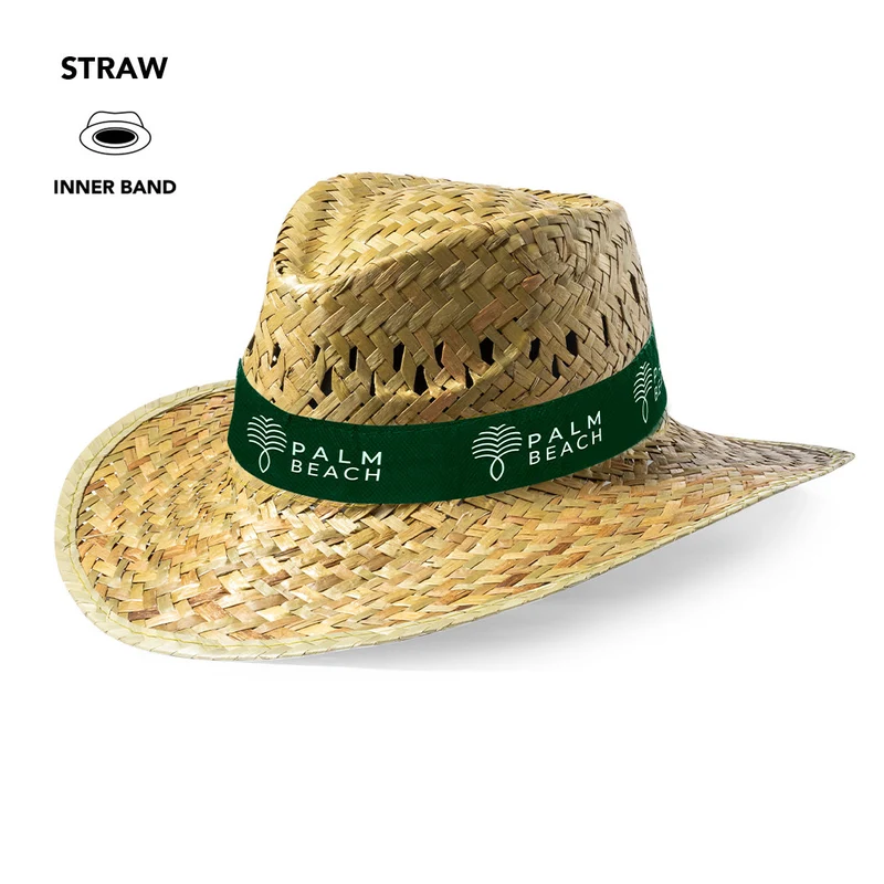 Chapeau de paille blanc avec ruban intérieur confortable et trous d´aération LUA